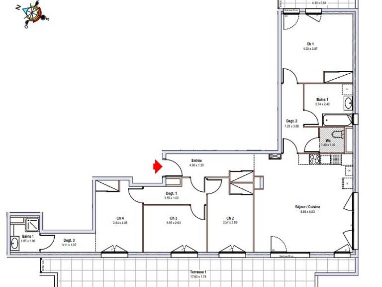 Annemasse - Appartement 5 pièces dde 107.69 m² — photo 1