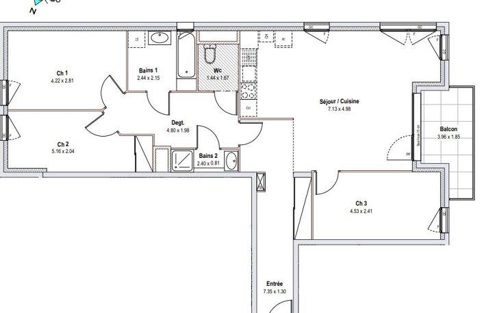 Annemasse - Appartement 4 pièces de 90.65 m² — photo 4