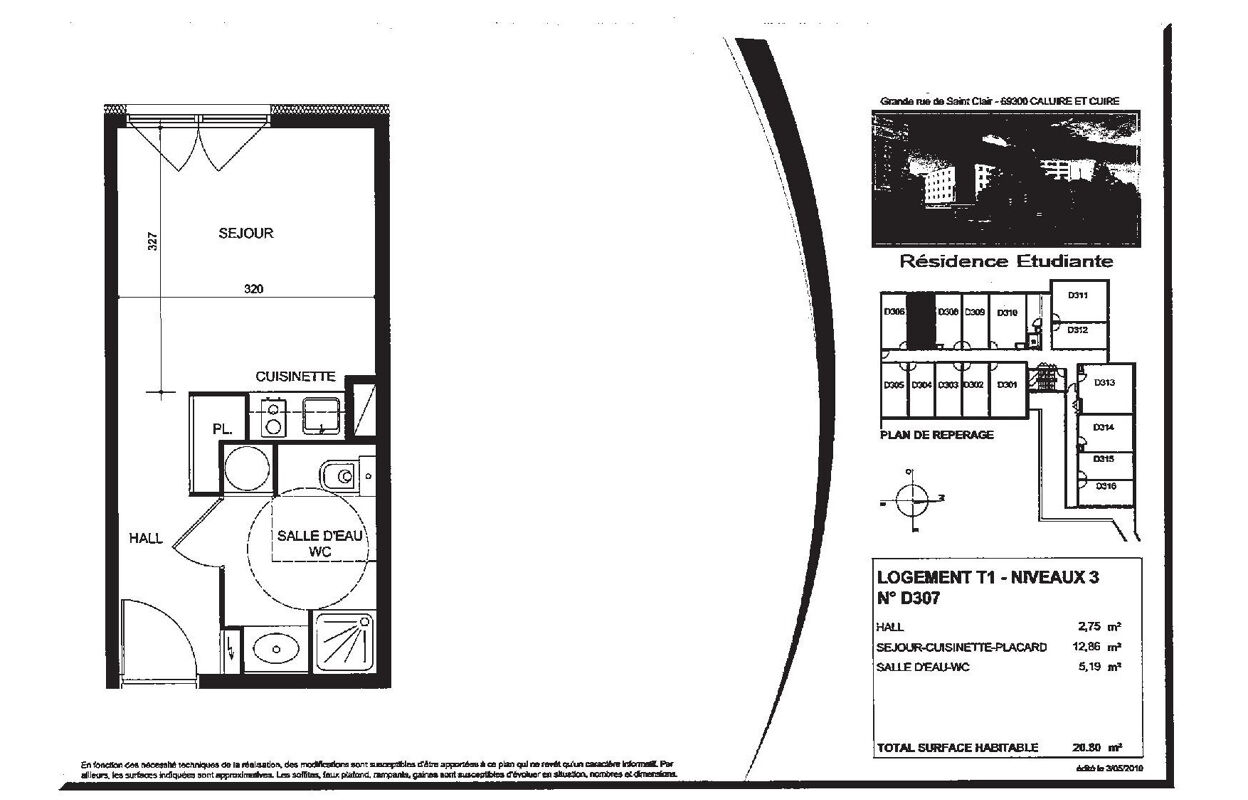 appartement 1 pièces 20 m2 à vendre à Caluire-Et-Cuire (69300)