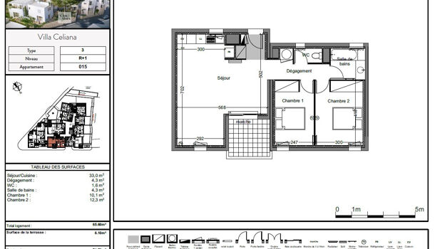 Appartement 3 pièces  à vendre Montpellier 34000