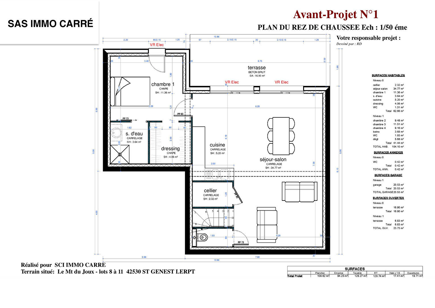 Maison Saint Genest Lerpt 5 pièce(s) 104 m2