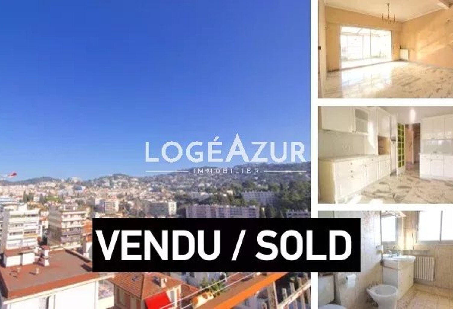 VENTE APPARTEMENT TOIT TERRASSE - 2 CHAMBRES À RÉNOVER - 3 PARKI — photo 1