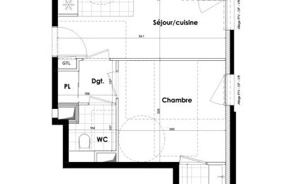 appartement 2 pièces 37 m2 à vendre à Rennes (35700)