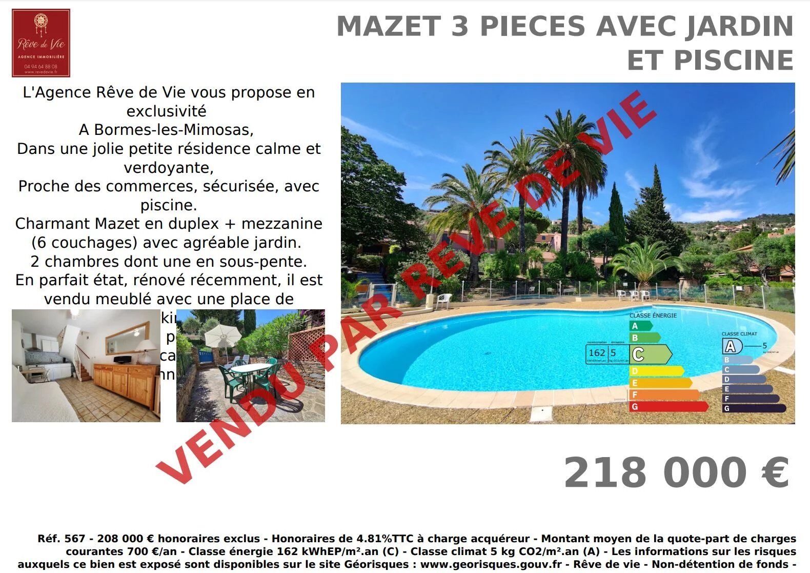 Villa / Maison 2 pièces  à vendre Bormes-les-Mimosas 83230