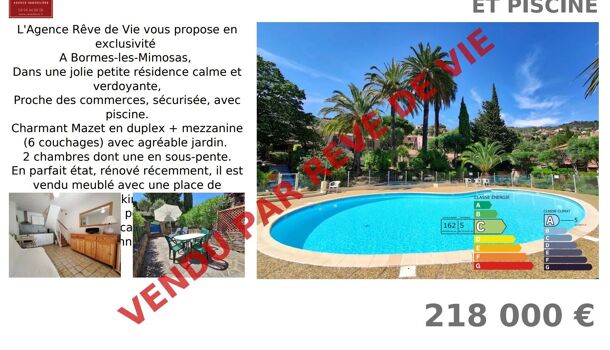 Villa / Maison 2 pièces  à vendre Bormes-les-Mimosas 83230