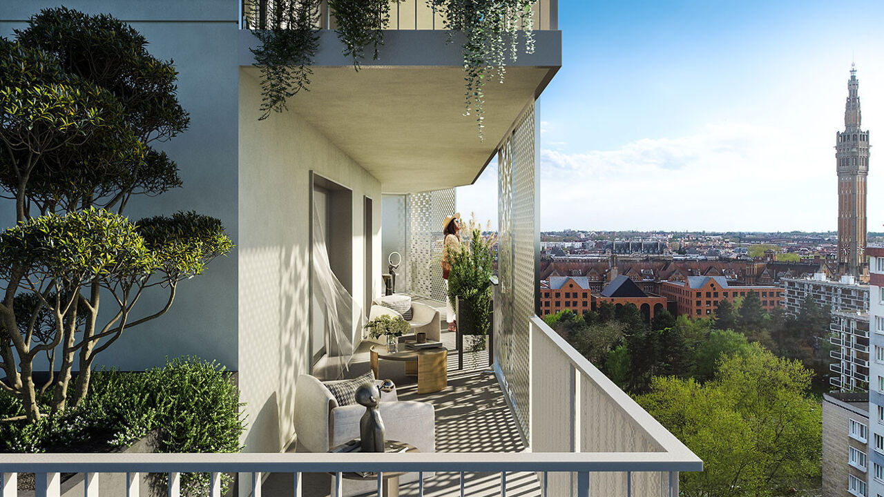 appartement neuf T2, T3, T4 pièces 49 à 115 m2 à vendre à Lille (59000)