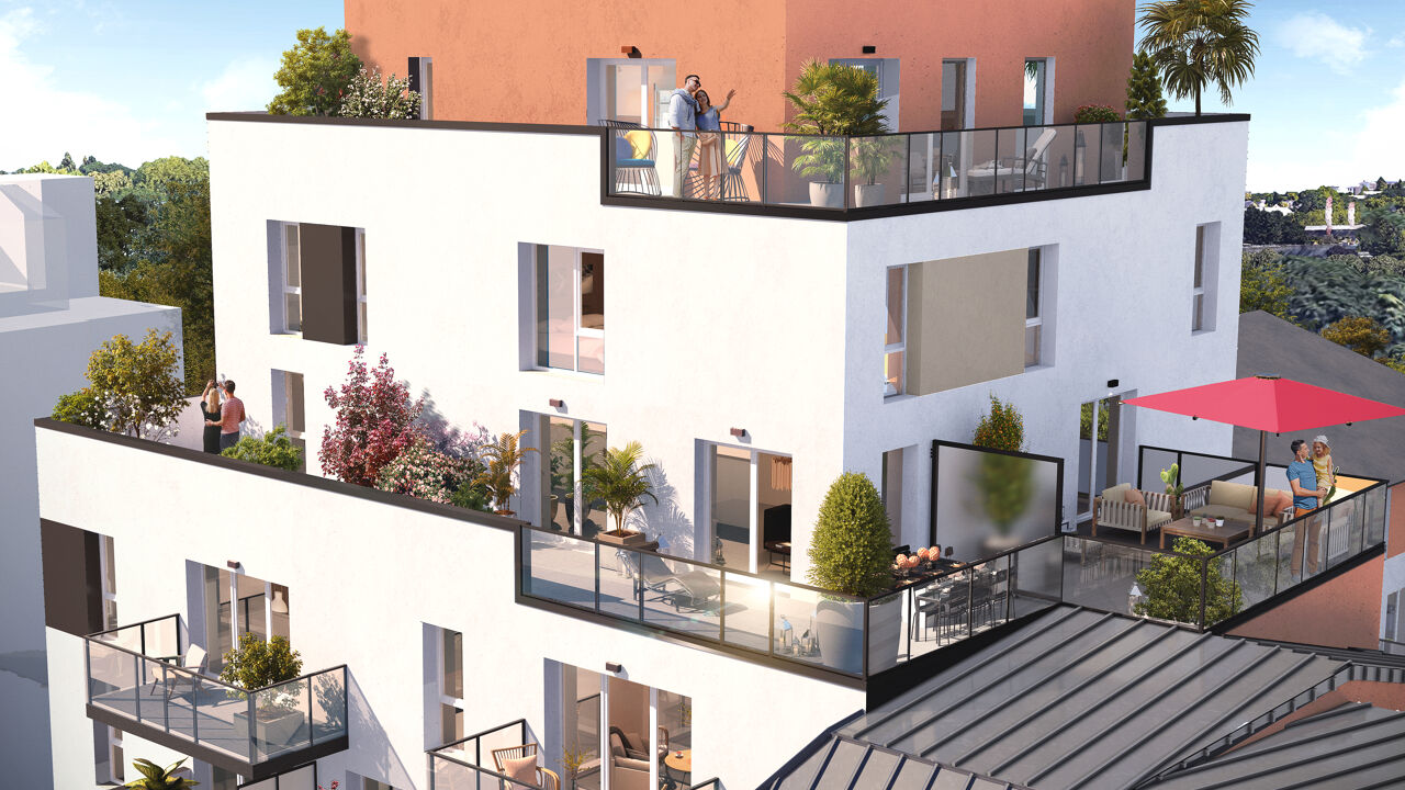 appartement neuf T3, T4, T5 pièces 74 à 113 m2 à vendre à Rennes (35000)