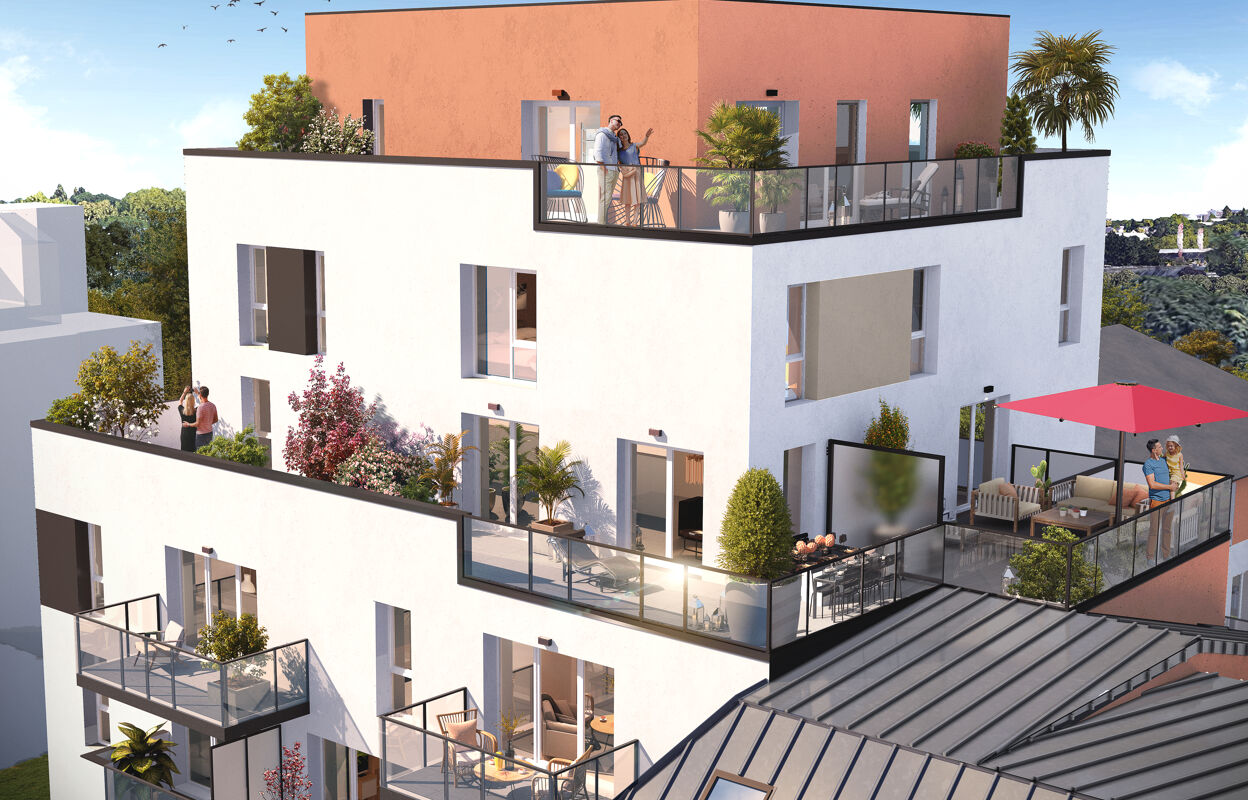 appartement neuf T3, T4, T5 pièces 74 à 113 m2 à vendre à Rennes (35000)