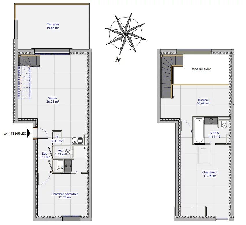 Appartement 3 pièces  à vendre Saint-Marcellin 38160