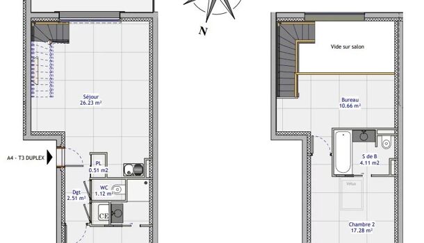 Appartement 3 pièces  à vendre Saint-Marcellin 38160