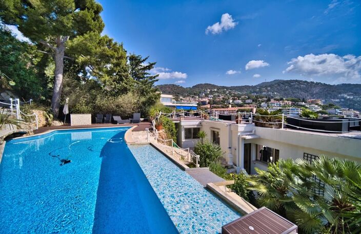 Col de Villefranche, villa 8 p, vue panoramique mer, jardin, piscine — photo 2