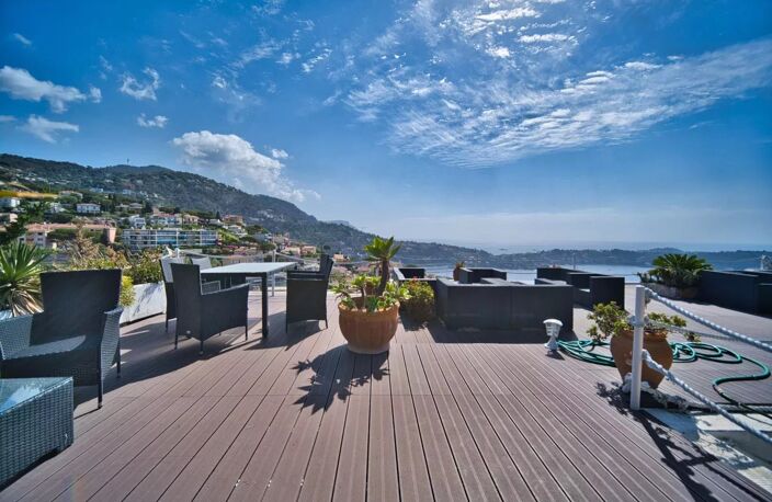 Col de Villefranche, villa 8 p, vue panoramique mer, jardin, piscine — photo 4