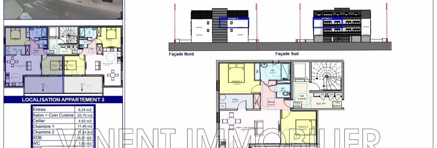 Appartement 3 Pièces 68 m² à vendre à Montélimar (26200)