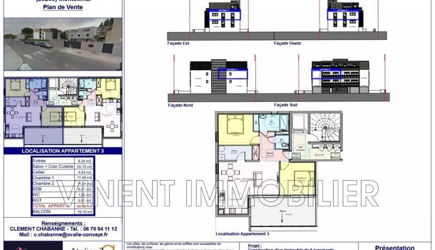 Appartement 3 pièces  à vendre Montélimar 26200