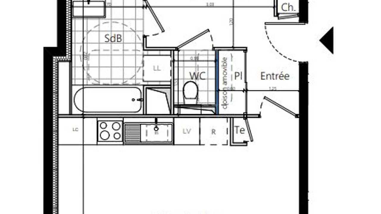 appartement 3 pièces 66 m2 à vendre à Rennes (35000)