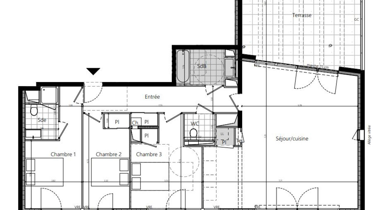 appartement 4 pièces 105 m2 à vendre à Rennes (35000)