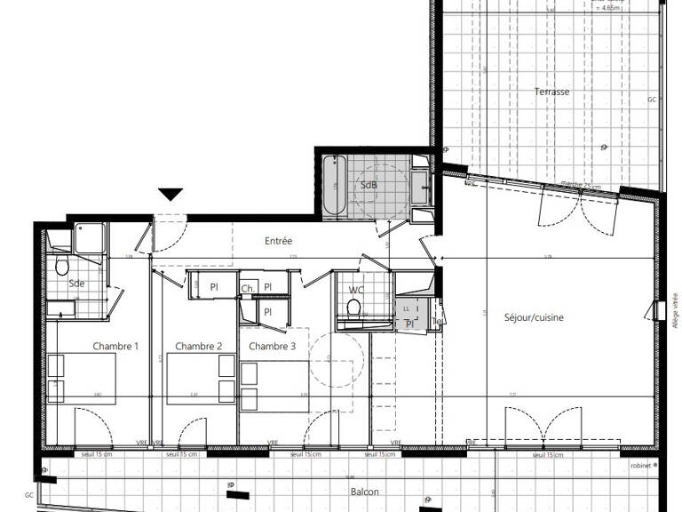 RENNES quartier Lorient - Saint-Brieuc - T4 de 105 m2 — photo 1