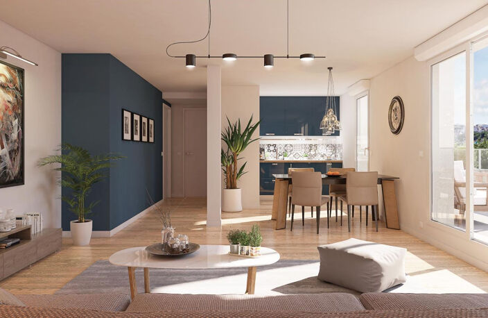 RENNES quartier Jeanne d'Arc-Beaulieu - T3 de 58 m2 avec Loggia et parking — photo 5