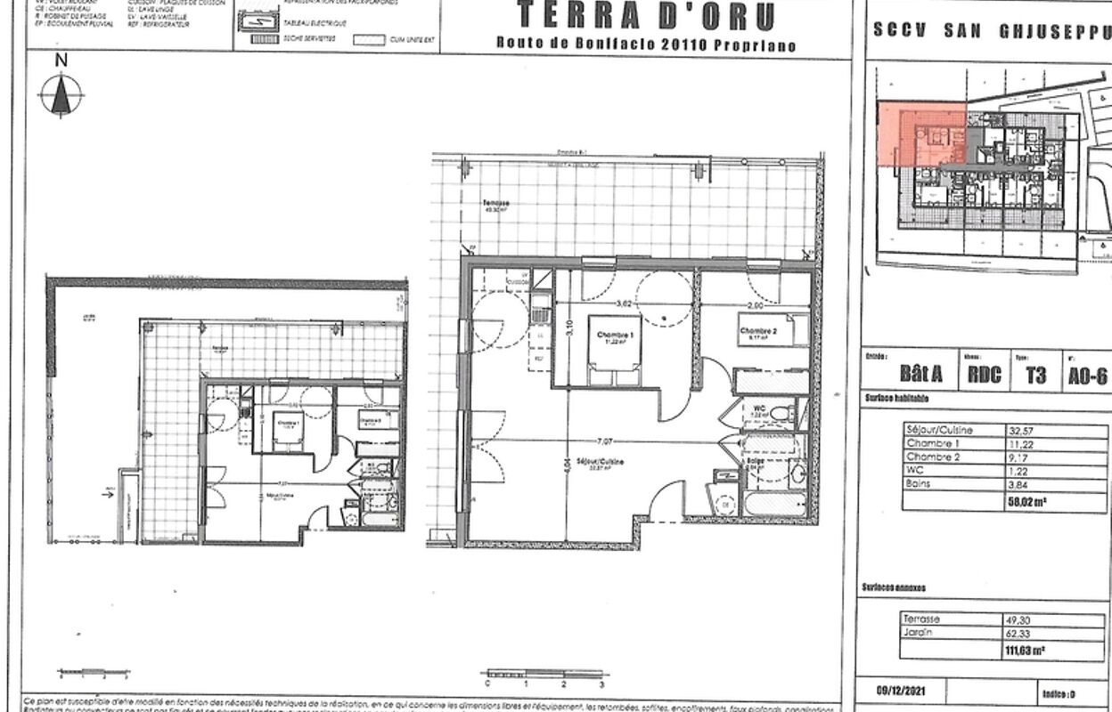 appartement 3 pièces 58 m2 à vendre à Propriano (20110)