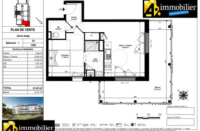 appartement 2 pièces 41 m2 à vendre à Pornichet (44380)