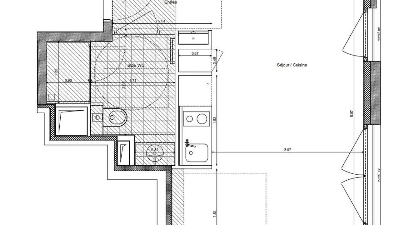 appartement 1 pièces 28 m2 à vendre à Rennes (35000)