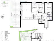 Appartement Bruz 4 pièces de 88 m2 avec jardin et parkings — photo 2