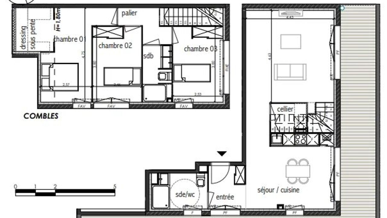 appartement 4 pièces 89 m2 à vendre à Toulouse (31200)
