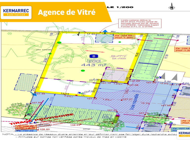 A VENDRE Terrain constructible viabilisé à Vitre de 445 m² - 117 450  HAI — photo 1