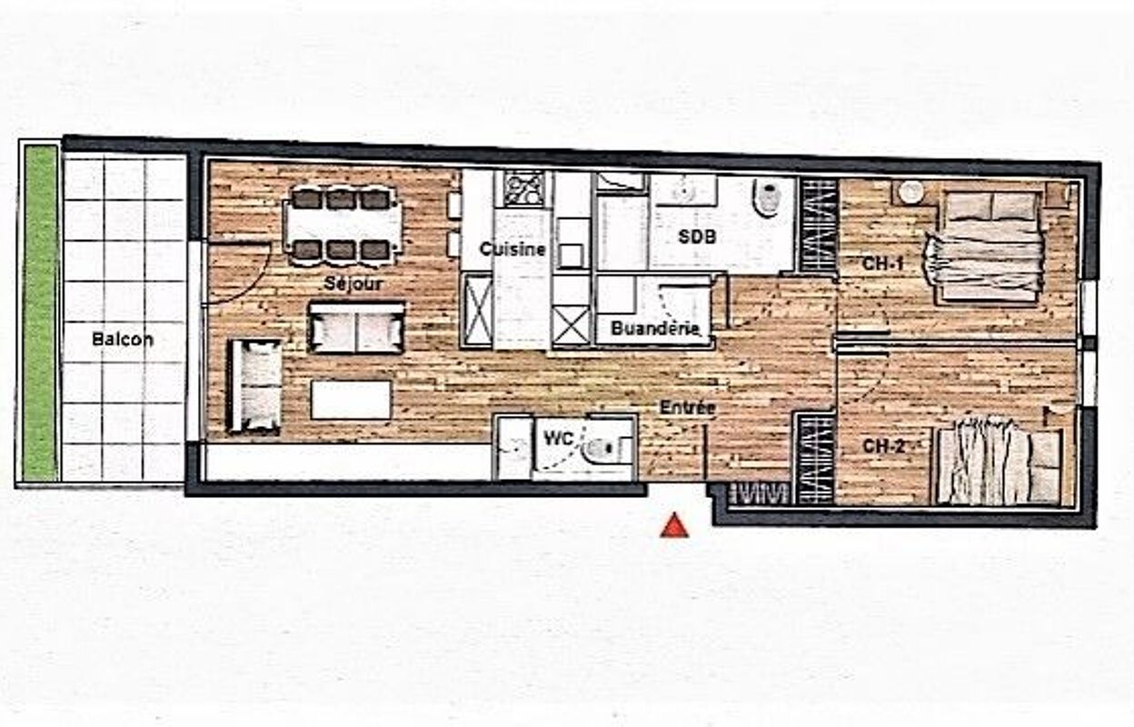 appartement 3 pièces 64 m2 à vendre à Épinay-sur-Seine (93800)