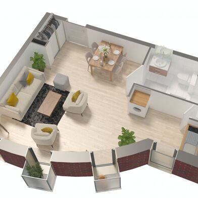 Appartement 1 pièces 335335 €