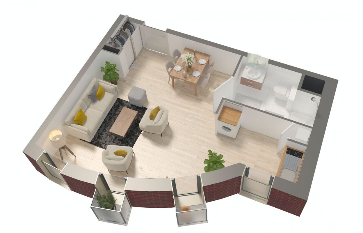 appartement 1 pièces 35 m2 à vendre à Rennes (35000)