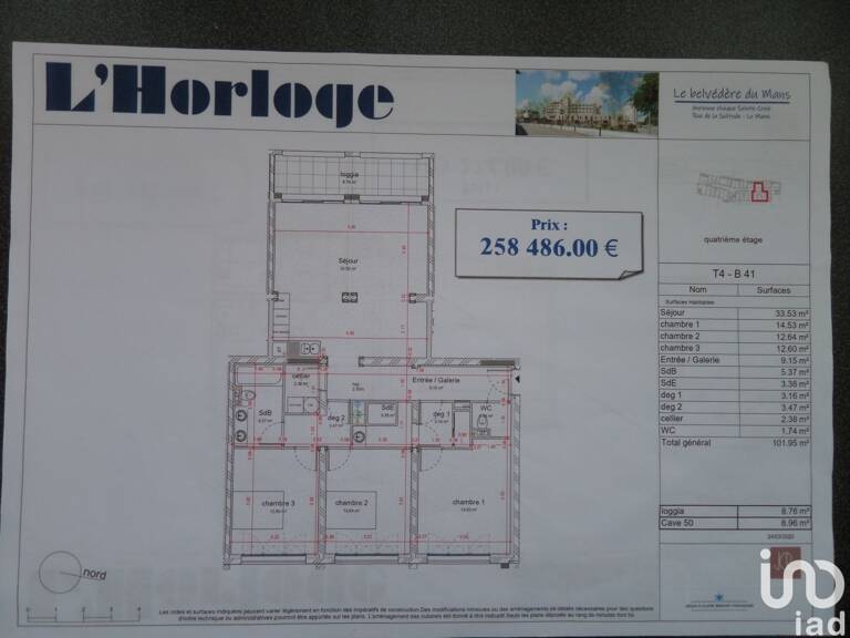 Vente Appartement 4 pièces — photo 1