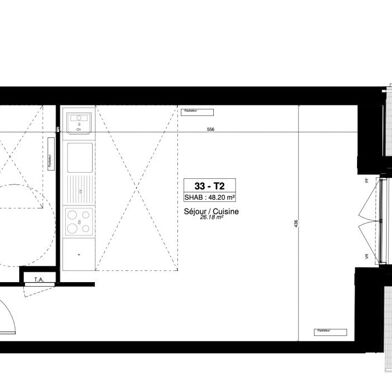 Appartement 2 pièces 233000 €