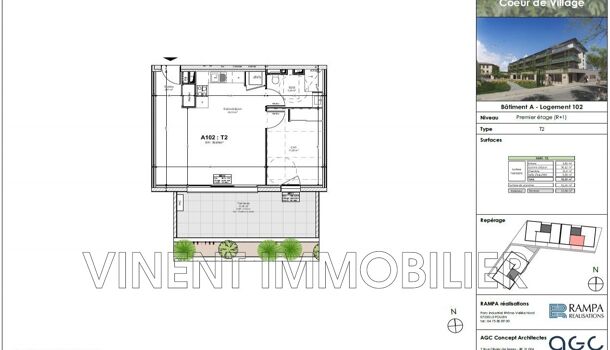 Appartement 2 pièces  à vendre Allan 26780