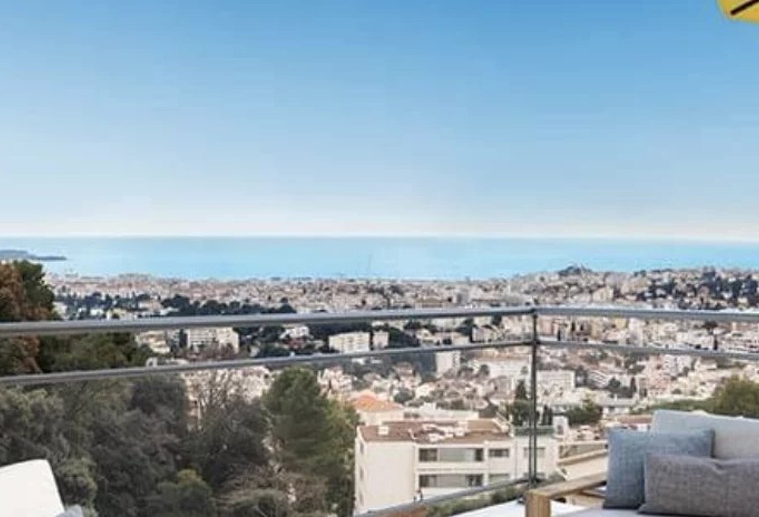 NEUF 4 pièces avec terrasse vue mer - Cave, garages - proche Can — photo 1