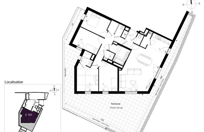 Saint-Malo - quartier Gare - Appartement T5 de 108 m2 avec terrasse et parkings — photo 4