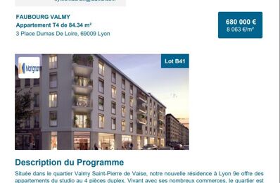 vente appartement 520 000 € à proximité de Lozanne (69380)