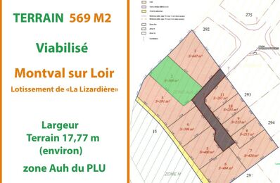 terrain  pièces 569 m2 à vendre à Montval-sur-Loir (72500)