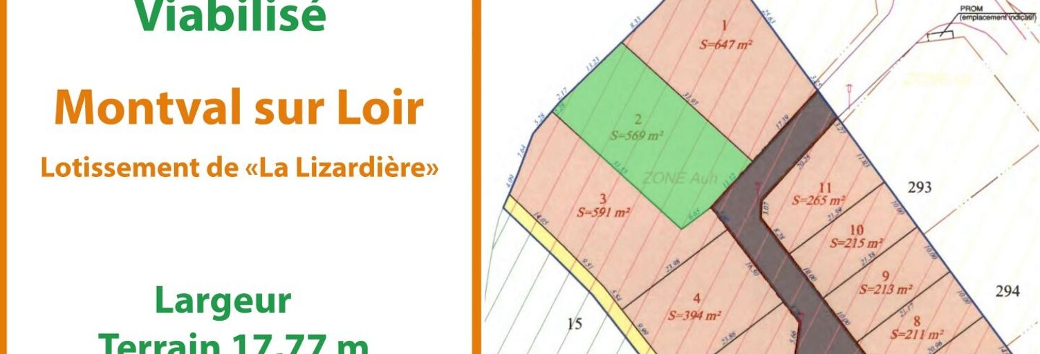Terrain  569 m² à vendre à Montval-sur-Loir (72500)