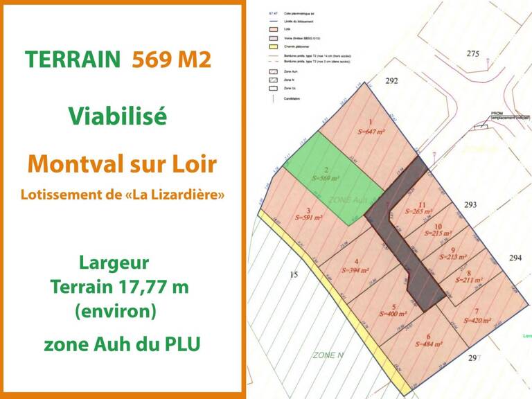 Vente Terrain 569 m&sup2; — photo 1