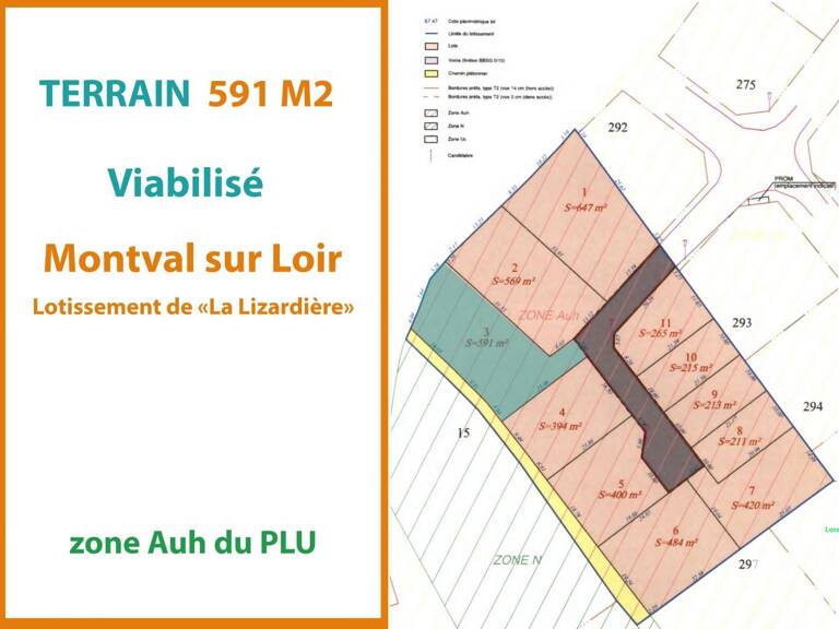 Vente Terrain 591 m&sup2; — photo 1