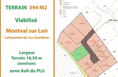 terrain  pièces 394 m2 à vendre à Montval-sur-Loir (72500)