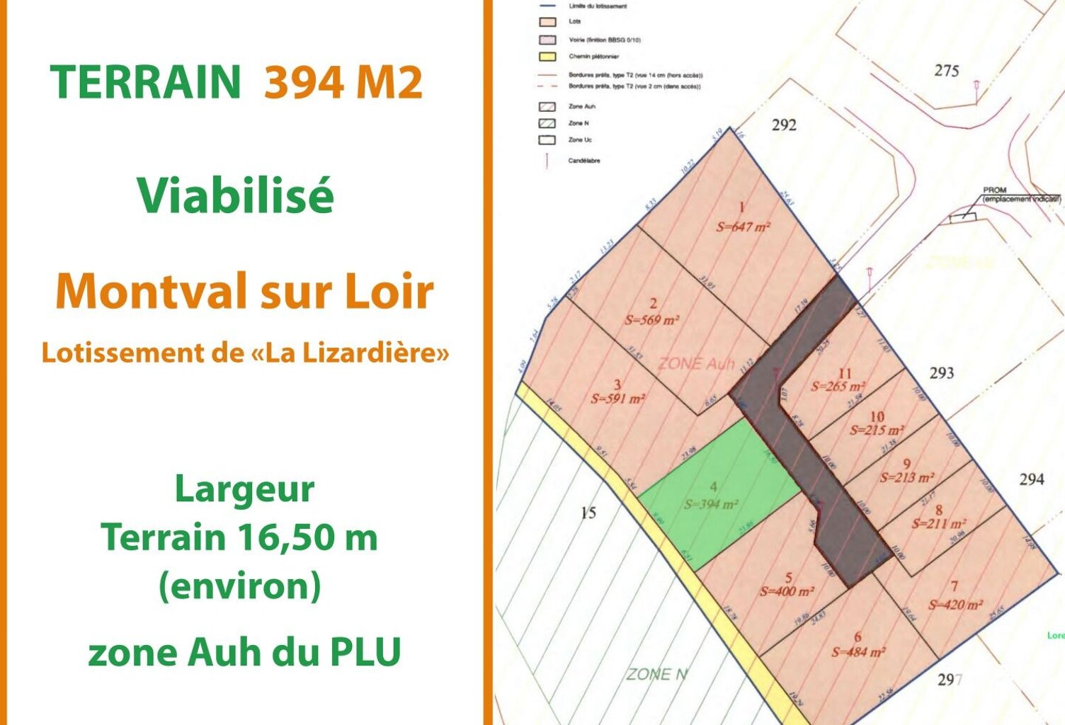 Vente Terrain 394 m&sup2; — photo 1