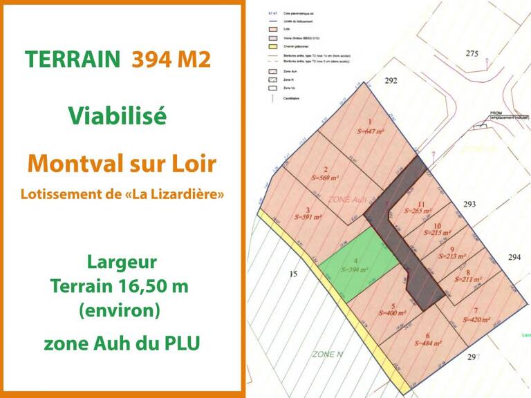 Vente Terrain 394 m&sup2; — photo 1