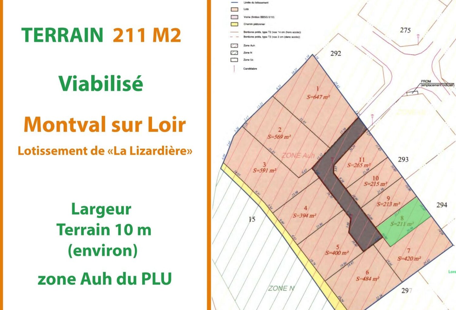 Vente Terrain 211 m&sup2; — photo 1