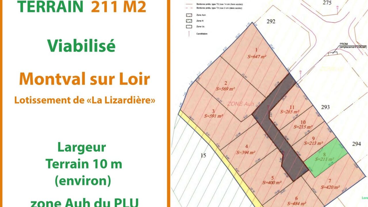 terrain  pièces 211 m2 à vendre à Montval-sur-Loir (72500)