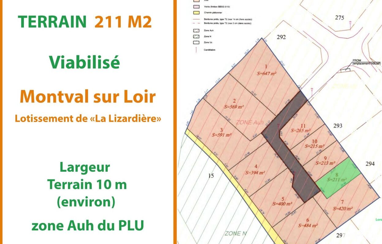 terrain  pièces 211 m2 à vendre à Montval-sur-Loir (72500)