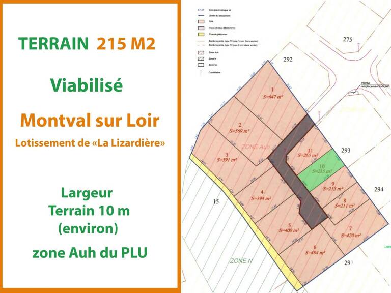 Vente Terrain 215 m&sup2; — photo 1