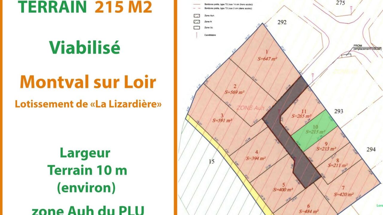 terrain  pièces 215 m2 à vendre à Montval-sur-Loir (72500)