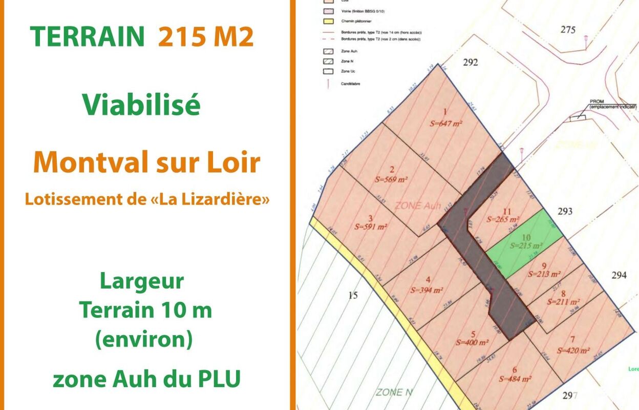 terrain  pièces 215 m2 à vendre à Montval-sur-Loir (72500)